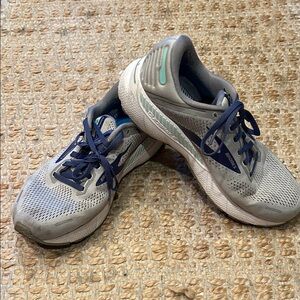 Brooks Gray and Navy Athletic Sneakers